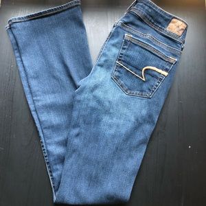 AEO jeans kick boot style